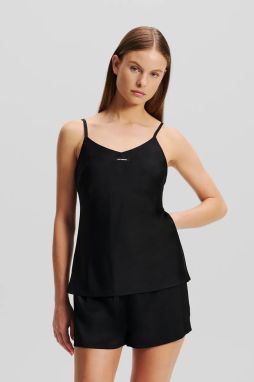 Pyžamo Karl Lagerfeld dámske, čierna farba, A2W45002