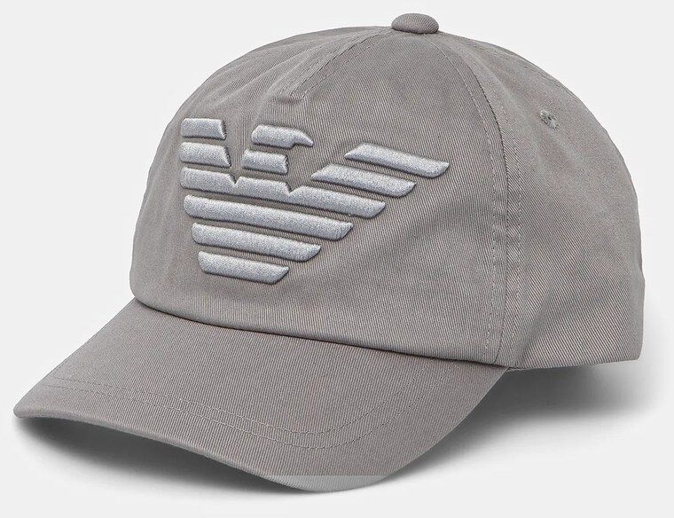 Baseballová šiltovka Emporio Armani šedá farba, jednofarebná, 627522 CC995