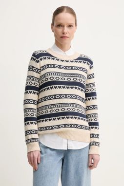 Bavlnený sveter Weekend Max Mara dámsky, tmavomodrá farba, 2515361251600