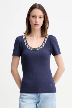 Tričko Marciano Guess LAURA dámske, tmavomodrá farba, 5RGP18 6299A