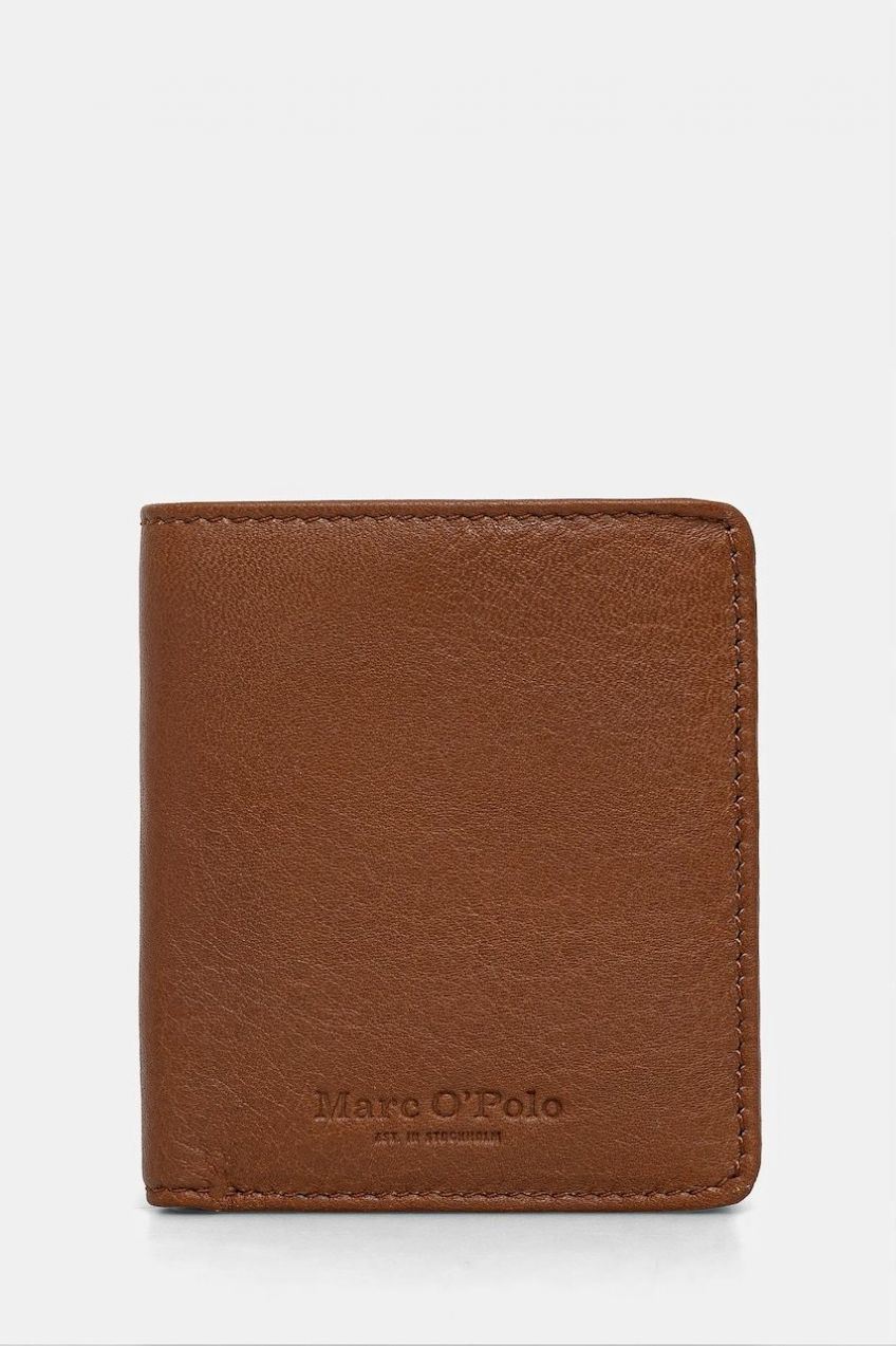 Kožená peňaženka Marc O'Polo pánska, hnedá farba, B0129545602114
