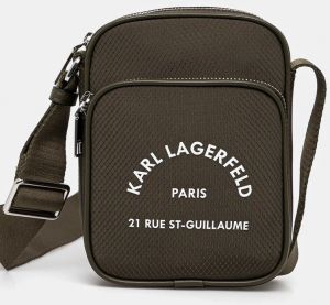 Malá taška Karl Lagerfeld pánska, zelená farba, A2M30158