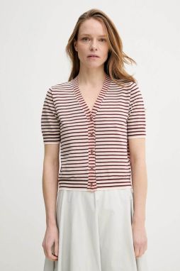 Kardigán PS Paul Smith dámsky, oranžová farba, tenký, W2R.564N.P31304