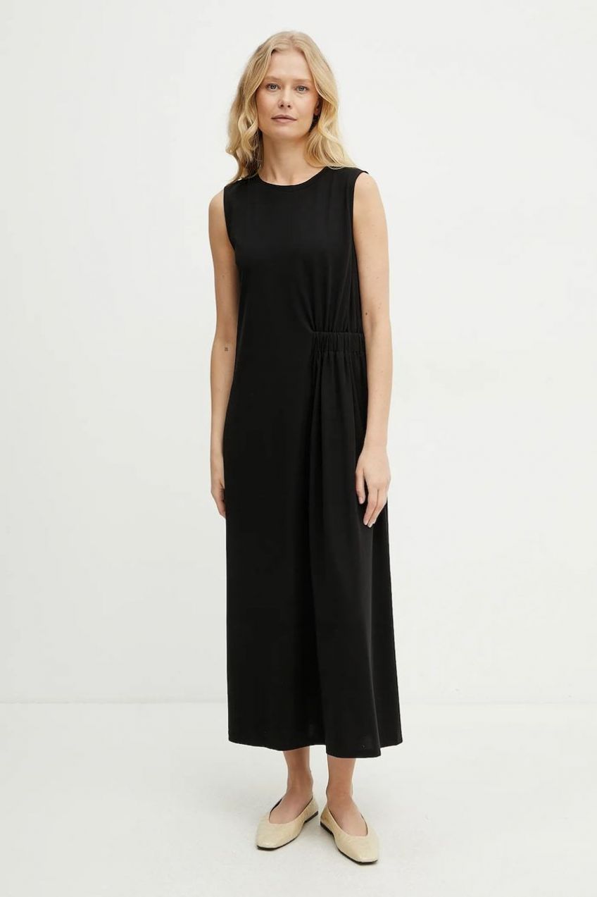 Šaty Weekend Max Mara čierna farba, maxi, rovný strih, 2515621032600