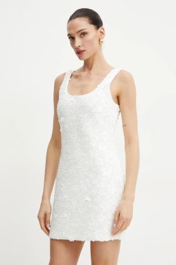 Šaty MICHAEL Michael Kors biela farba, mini, priliehavé, MS582XYHHS