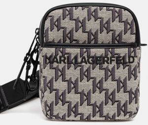 Malá taška Karl Lagerfeld pánska, čierna farba, A2M30234