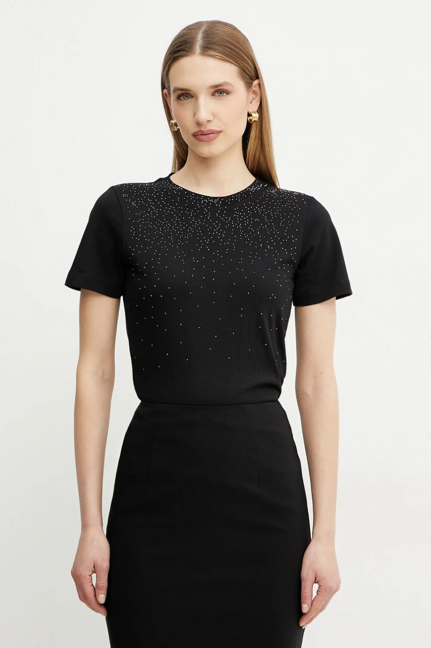 Bavlnené tričko Marciano Guess LOLIE dámske, čierna farba, 5RGI02 6298A