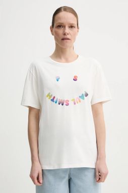 Bavlnené tričko PS Paul Smith dámske, béžová farba, W2R.232V.PP4959