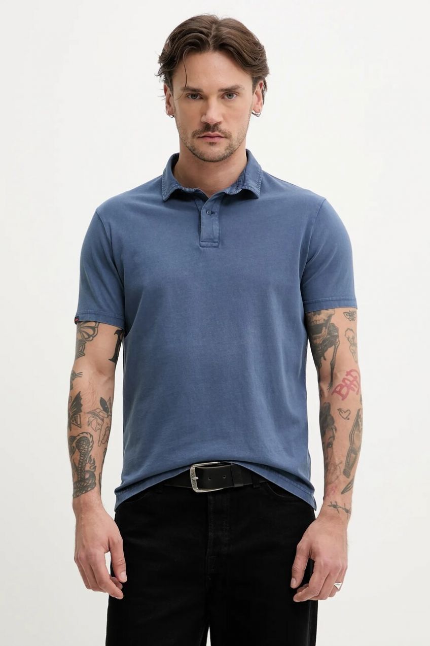 Bavlnené polo tričko Superdry pánske, jednofarebné, M1110440A-92N