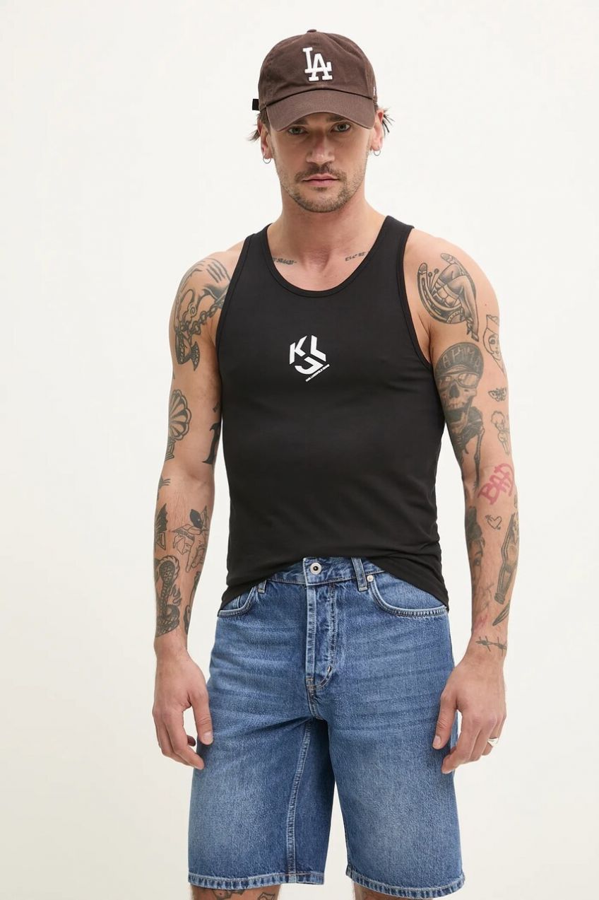 Tričko Karl Lagerfeld Jeans čierna farba, A2M17093