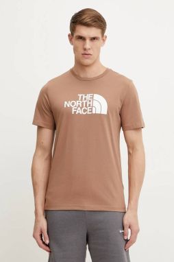 Tričko The North Face Easy pánske, hnedá farba, s potlačou, NF0A8A6C6E11