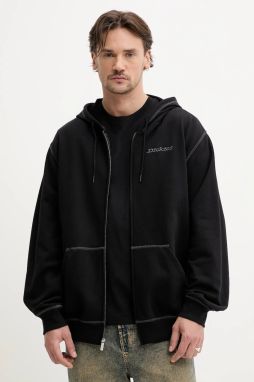 Mikina Dickies pánske, čierna farba, s kapucňou, jednofarebná, DK0A4Z6XBLK1