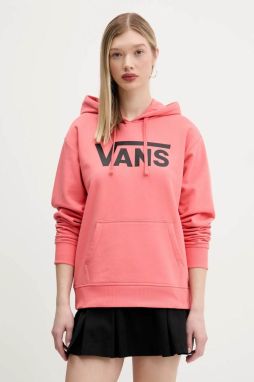 Mikina Vans dámske, oranžová farba, s kapucňou, s potlačou, VN000A5RD6Z1