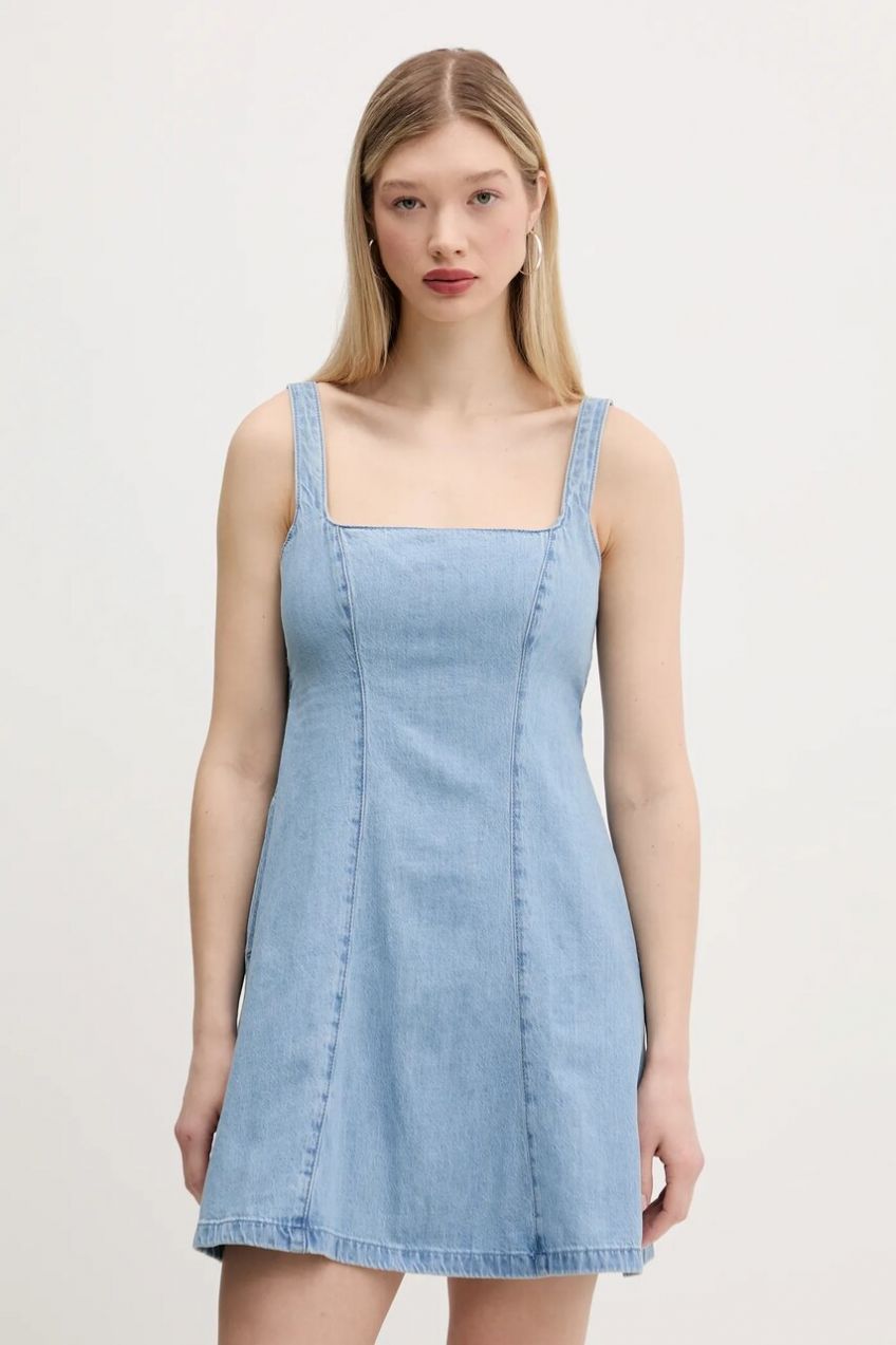 Rifľové šaty Hollister Co. mini, áčkový strih, KI359-5033