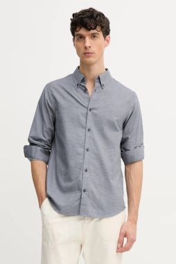Bavlnená košeľa Armani Exchange pánske, tmavomodrá farba, regular, s golierom button-down, XM000442 AF13080