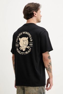 Bavlnené tričko Dickies pánske, čierna farba, s potlačou, DK0A4ZARBLK1