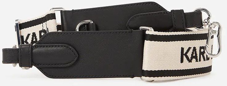 Popruh ku kabelke Karl Lagerfeld dámsky, čierna farba, A2W50022