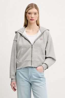 Mikina Dickies dámska, šedá farba, s kapucňou, melanžová, DK0A4Y1ZHG01