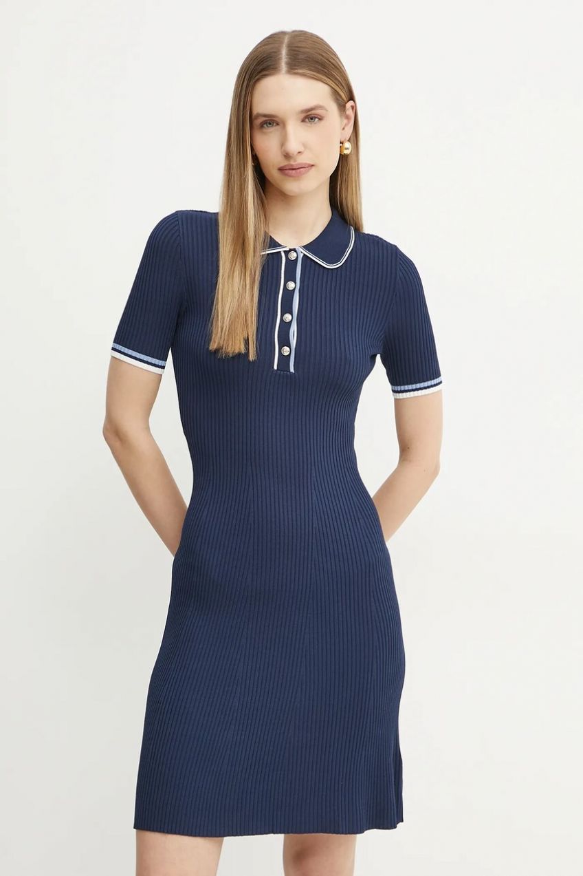 Šaty Guess THALIA tmavomodrá farba, mini, priliehavá, W5GK84 Z3L10