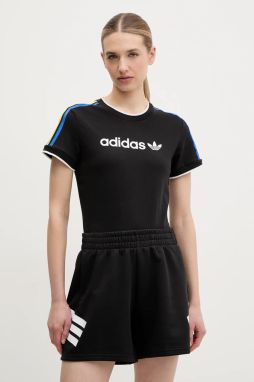Tričko adidas Originals Linear dámske, čierna farba, JD2724