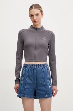 Mikina adidas ALL SZN RIB dámska, fialová farba, jednofarebná, JJ1229