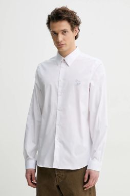 Košeľa PS Paul Smith pánska, biela farba, regular, s klasickým golierom, M2R.610PE.P22263