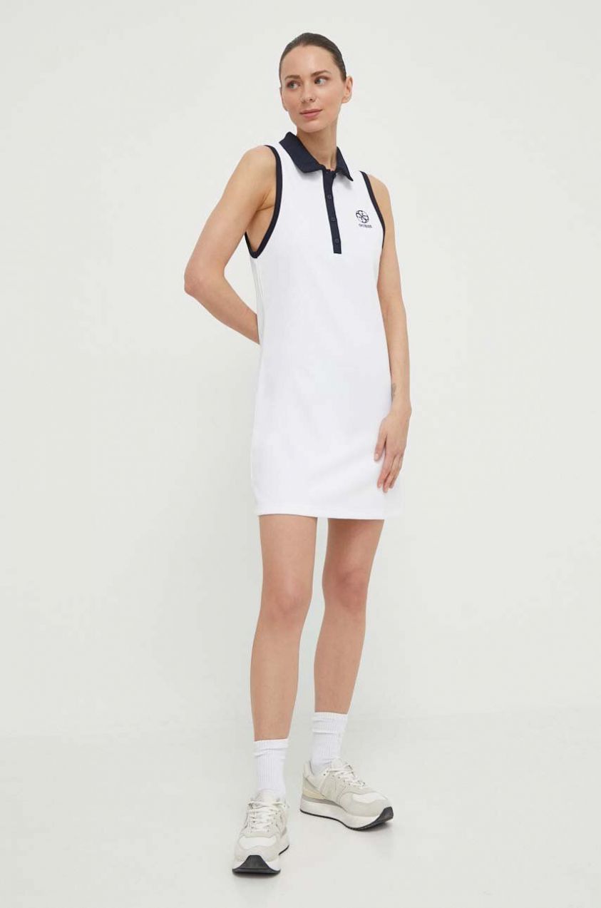 Šaty Guess MYLAH biela farba, mini, priliehavé, V4GK02 KBFB2