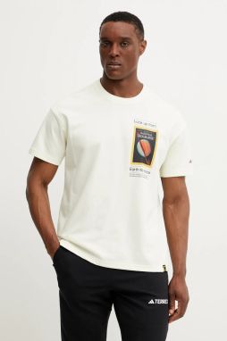 Športové tričko adidas TERREX x National Geographic béžová farba, s potlačou, JD5962