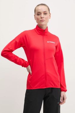 Športová mikina adidas TERREX Xperior červená farba, jednofarebná, JE1360