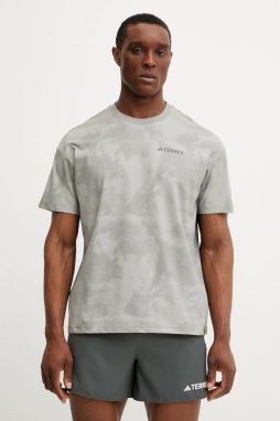 Športové tričko adidas TERREX x National Geographic zelená farba, vzorované, JD5958