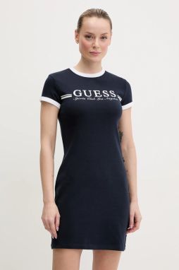 Šaty Guess tmavomodrá farba, mini, priliehavé, V5GK02 KCQX1