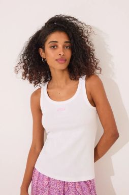 Pyžamový top women'secret dámsky, béžová farba, 3279697