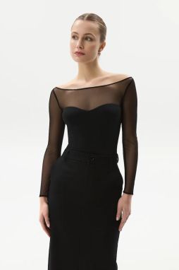 Body Saint Body BODYSUIT BARDOT WITH MESH dámske, viac farieb, jednofarebné, SB.604