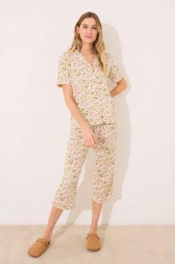 Bavlnené pyžamo women'secret dámska, zelená farba, bavlnená, 4859409