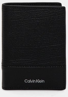 Kožená peňaženka Calvin Klein pánska, čierna farba, K50K512864