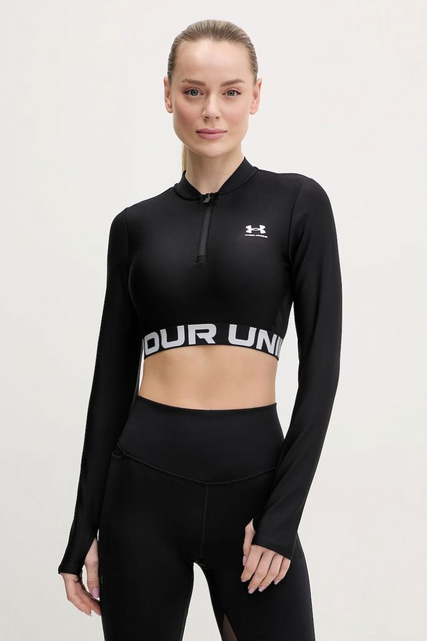 Tréningová mikina Under Armour HotGear čierna farba, s potlačou, 1388692
