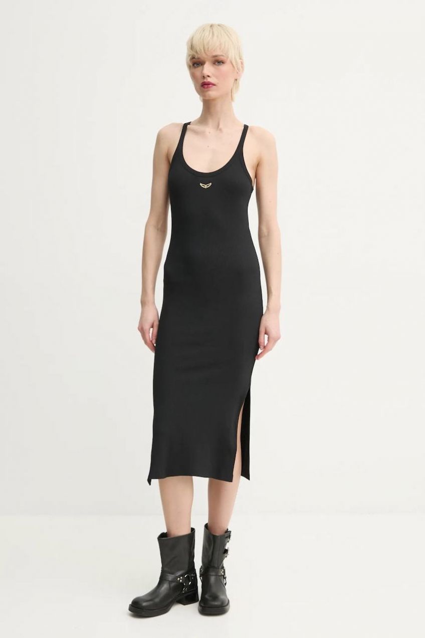 Šaty ZADIG&VOLTAIRE čierna farba, mini, priliehavá, JWDR01067