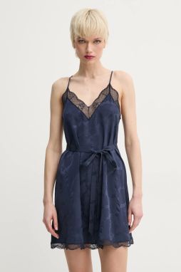 Hodvábne šaty ZADIG&VOLTAIRE tmavomodrá farba, mini, rovný strih, WWDR02421