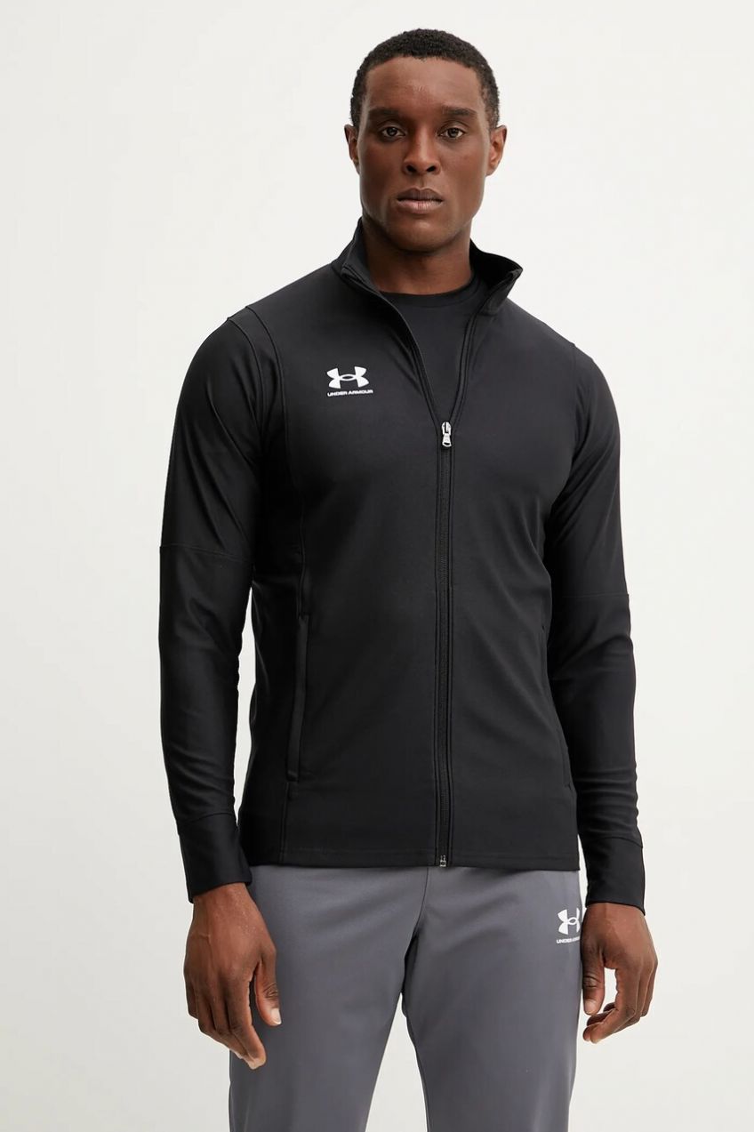 Tréningová mikina Under Armour Challenger čierna farba, vzorovaná, 1379494