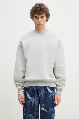 Bavlnená mikina MKI MIYUKI ZOKU 800 Gsm Superweight Crewneck pánska, šedá farba, jednofarebná, 800.GSM.SUPERWEIGHT.CRE