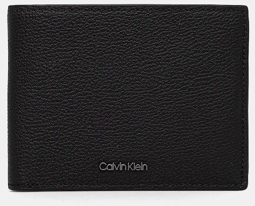 Kožená peňaženka Calvin Klein pánska, čierna farba, K50K512926