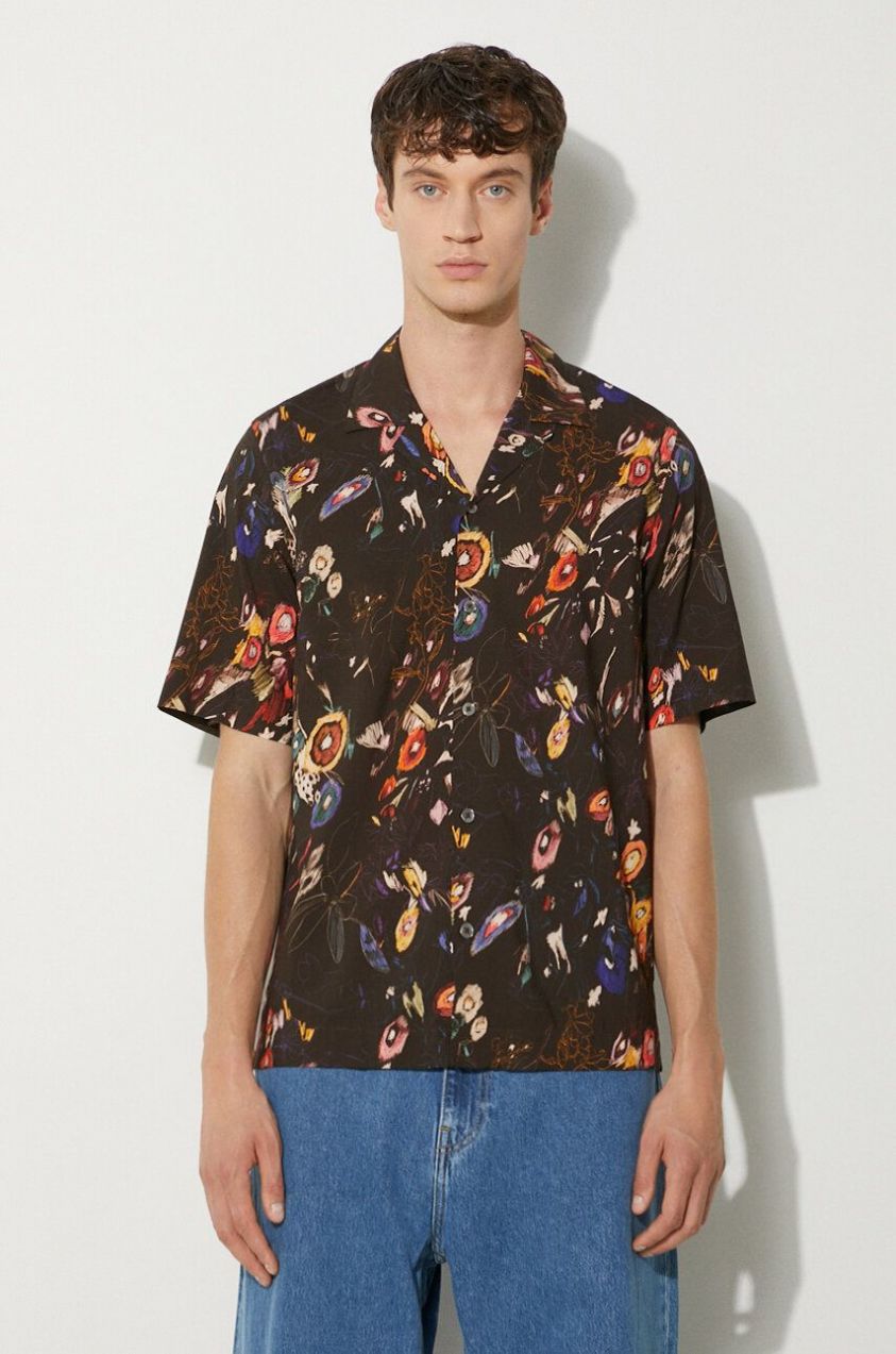 Košeľa Paul Smith pánska, čierna farba, regular, M1R-905U-N02403