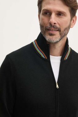 Vlnený kardigán Paul Smith čierna farba, M1R-905Y-N02501