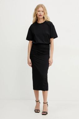 Šaty Marella ILEANA čierna farba, midi, priliehavá, 2513621014200