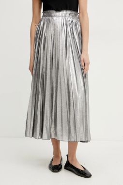 Sukňa Weekend Max Mara strieborná farba, midi, áčkový strih, 2515101051600