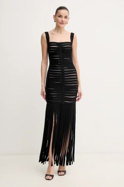 Šaty Herve Leger Alessandra čierna farba, mini, priliehavá, FFR8513700
