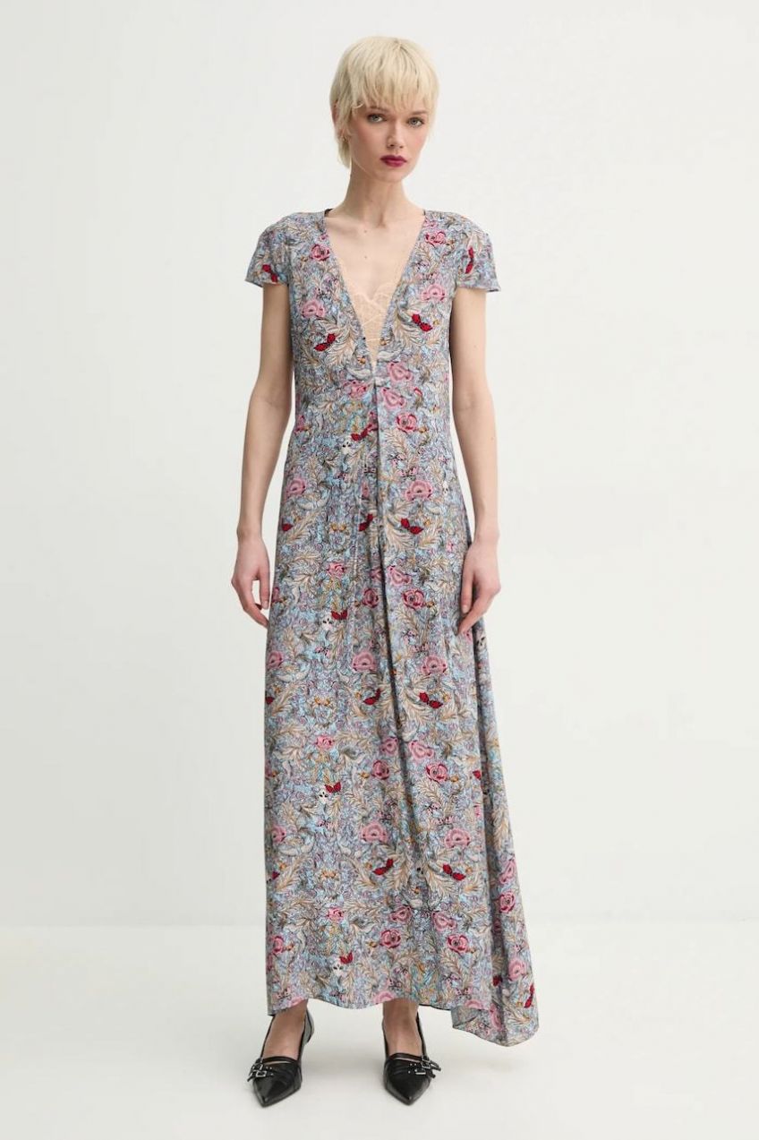 Šaty ZADIG&VOLTAIRE maxi, áčkový strih, WWDR02507