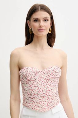 Top Bardot ESTIE dámsky, ružová farba, vzorovaný, 59828TB