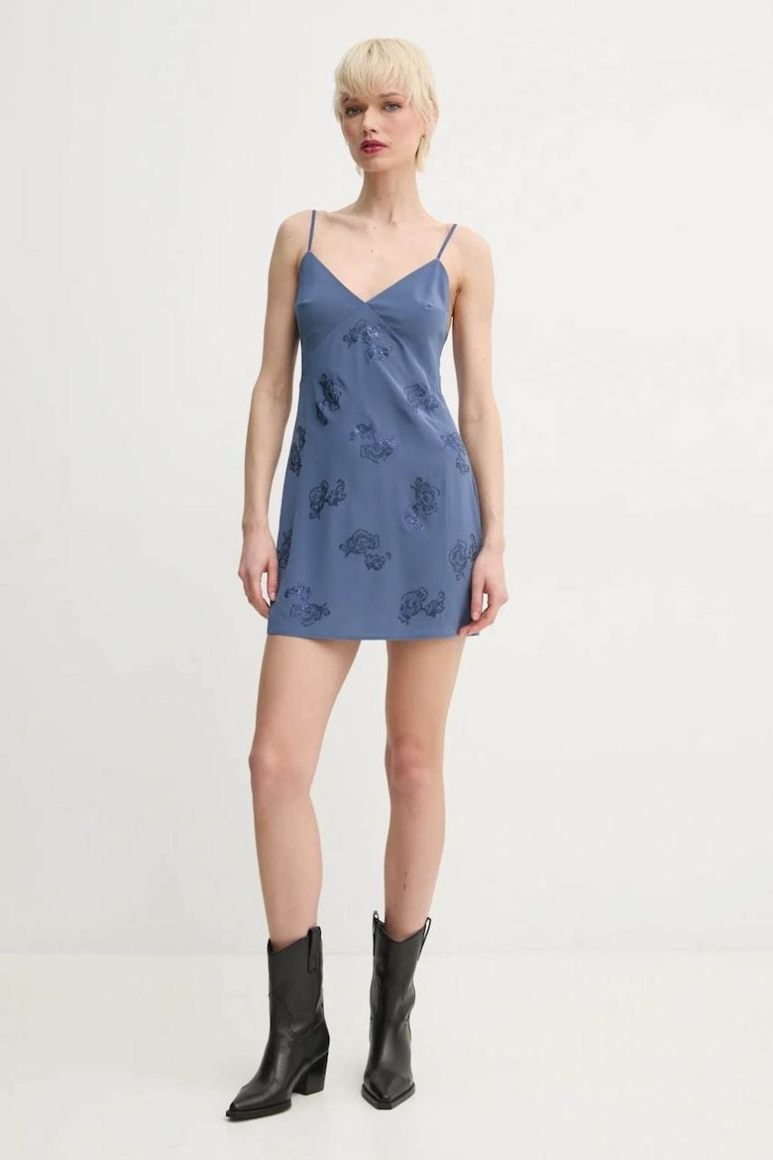 Hodvábne šaty ZADIG&VOLTAIRE mini, áčkový strih, WWDR02386