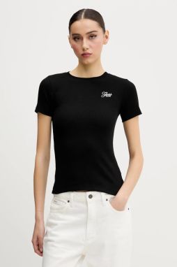 Tričko Guess Jeans dámske, čierna farba, W5GP62 KA0H1